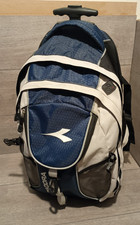 Diadora Trolley Bag Backpack Unisex Navy Black Travel Holiday Tidy Pull Along