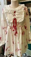 Lolita Alice Tunic Dress - Size 10 - Cute Alice Style Bunny Print .