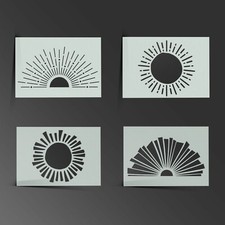 Sun Stencil Boho Mylar Sheet Painting Wall Art Kids190 Micron