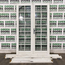 FRENCH DOORS GEORGIAN BARS WOODEN EXTERNAL EXTERIOR USED TIMBER WOOD WHITE TALL