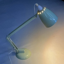 Vintage Retro Light Green Plastic Angle Poise Desk Lamp Mid Century Modern