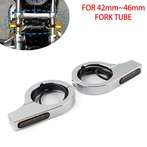 Chrome motorcycle led - chrome, fork