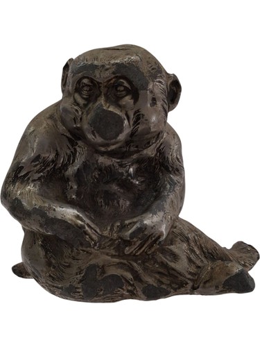 Bronze monkey figurine - bronze,