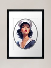 Nautical Pin Up Framed Art