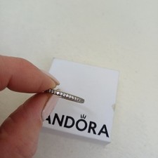 Genuine Pandora Sparkle And Hearts Ring, S925 Ale Sterling Silver Size 56