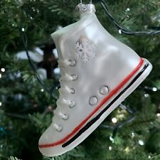 Silvery White Converse Shoe
