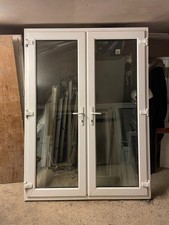 UPVC DOUBLE GLAZED FRENCH/ PATIO  DOORS - TOUGHENED GLASS  219 x 160 cm  (DX183)