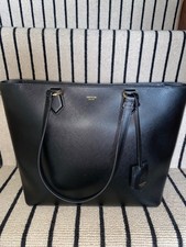 Oroton black leather tote bag