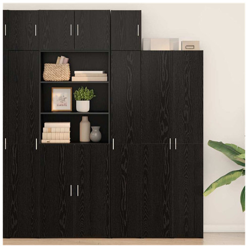 Wall mounted cabinet black oak - wall-mounted,