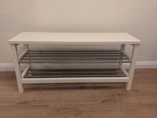 IKEA White Bench Shoe Rack COLLECTION ONLY