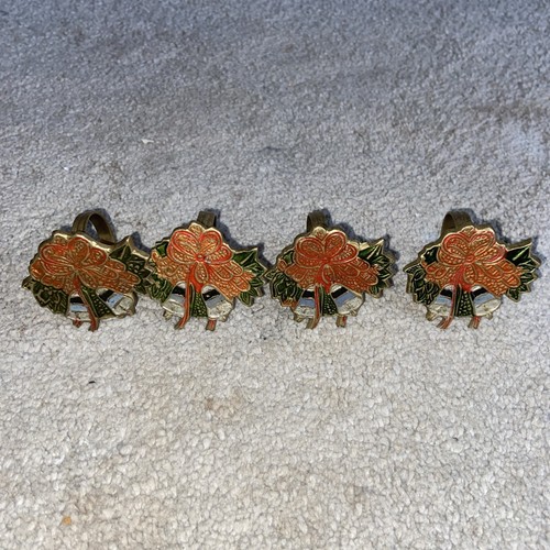 Vintage brass christmas napkin - brass,