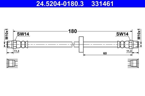 24520401803 brake hose - brake,