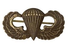American Army WWII type Parachute Paratroopers metal jump wings STERLING SILVER.