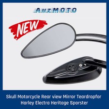 3D Skull Teardrop Rearview Mirrors for Harley-Davidson Electra Glide Ultra 2006