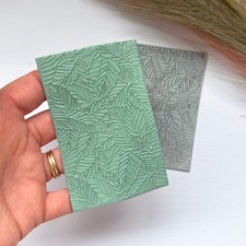 Leaves Texture Mat for Polymer Clay | Leaf Rubber Stamp Sheet | 7 x 10 cm