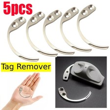 5PCS EAS System Security Tag Remover Stainless Steel Label Detach Hook Opener