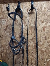 Easytrek English Leather Bridle, Bit & Reins.Cob Size, Black.(Ref:240Y)