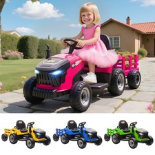 Ride on Tractor and Trailer, Electric Ride on Tractor w/ Remote Control