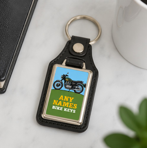 Personalised motorbike keyring - motorbike,