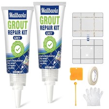 Grout Repair Kit. 2 Pack Grey Filler / Reviver 200g. Fast Drying. Low Odour.