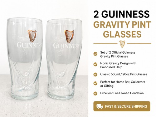 Guinness gravity pint glasses - guinness,
