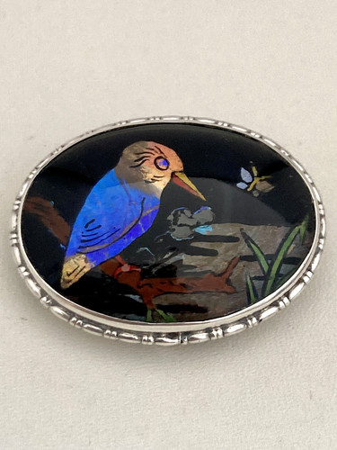 Sterling silver brooch - sterling,