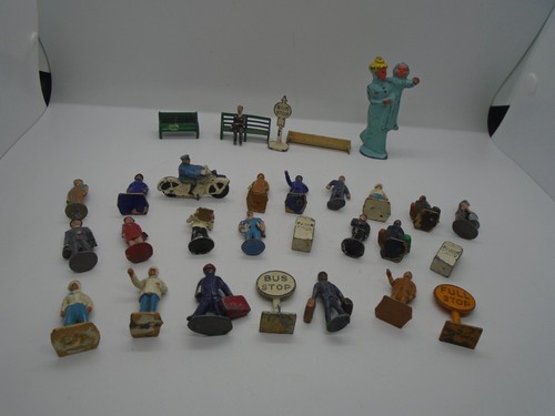 Vintage lead figures circa - lead,