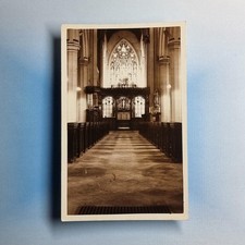Leeds Postcard C1930 Real Photo Yorkshire St Saviours Church Interior