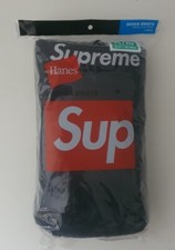 SS24 Supreme Hanes black boxer briefs (4pack) size XL New unopened Underwear 