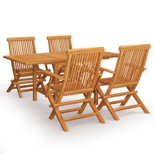 Solid Teak Wood 5 Piece Garden