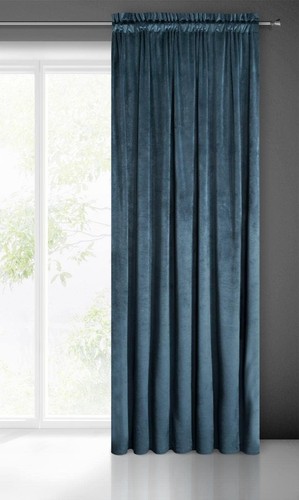 Navy velvet curtain - navy,