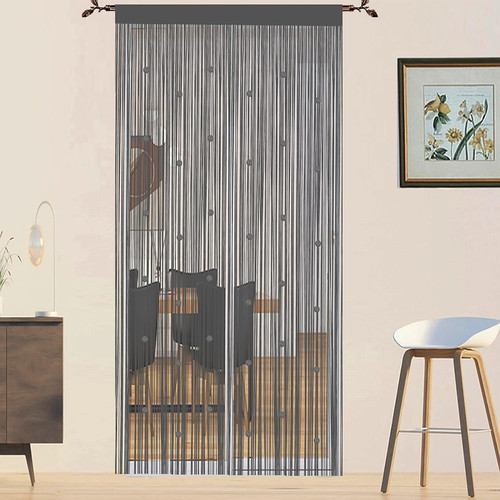 Beaded door curtain fly - door,