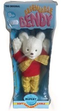 BENDY TOYS DEPENDABLE BENDY RUPERT THE BEAR  VINTAGE 1982 BOXED AND SEALED.     