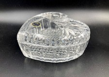 Bohemia Crystal Heart Shaped Small Decorative Trinket Dish in Box