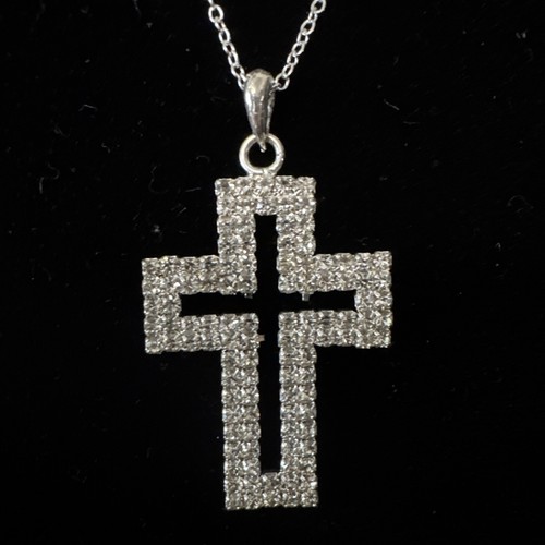 Dazzling cross pendant 925 - pendant, on