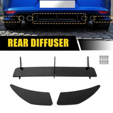 For Mini Cooper F55 Rear Bumper Diffuser With Addon Side Splitter Ribs Fins Abs