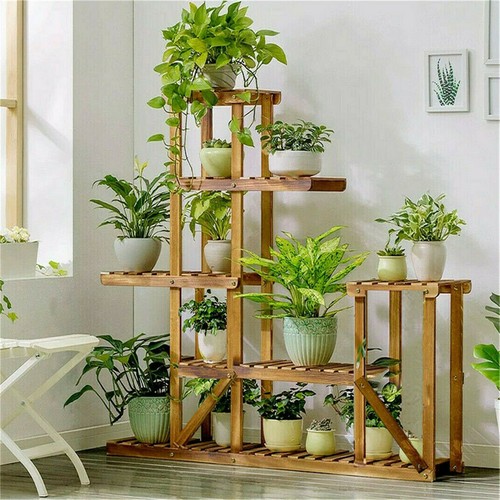 Multi tier wood flower rack - tier,
