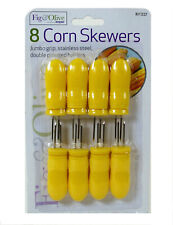 8 PACK Corn Skewers Stainless Steel Jumbo Corn On The Cob Holders Prongs Forks