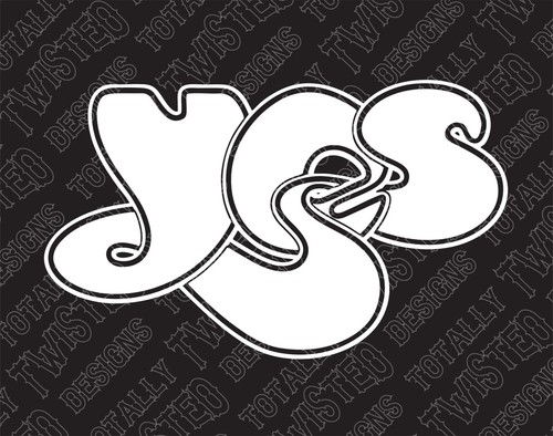 Yes band logo vinyl decal - yes,