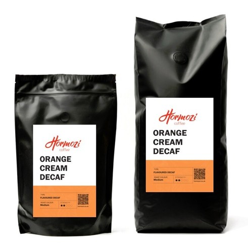 Orange cream flavoured decaf - orange,