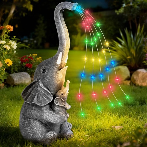 Elephant ornaments with solar - elephant,
