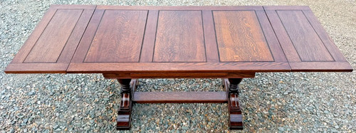 Antique solid oak refectory - solid,