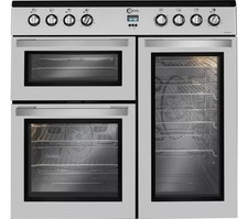 FLAVEL 90 cm Electric Range Cooker MLN9CRS Silver 2 Oven