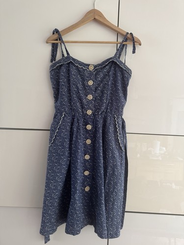 Ymc london blue floral button - floral,