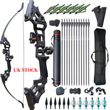 50lbs 51'' Takedown Recurve Bow and Arrow Archery Hunting Set w/18 Tips Quiver