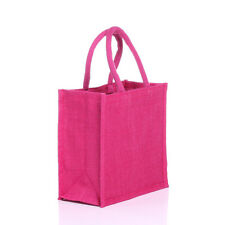 5 x Luxury Mediam plain jute bags, 5 pcs. Pink . Christmas discount £12.99