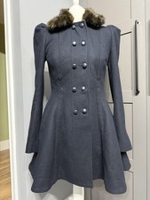 Topshop Navy Blue Faux Fur