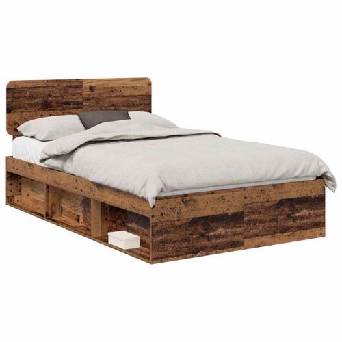 Bed frame with - frame, headboard