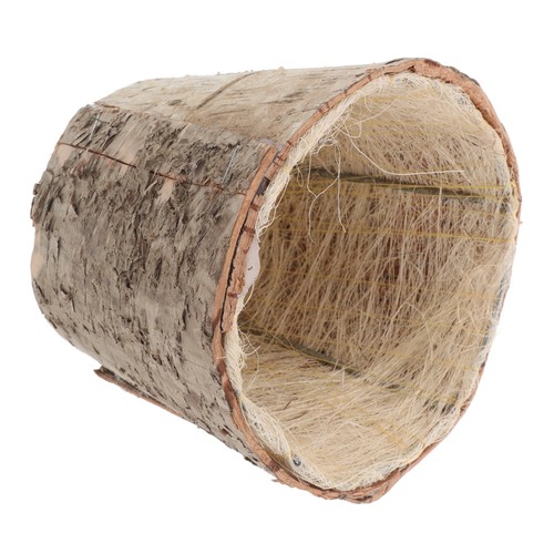 Wooden birch bark - flower, pot