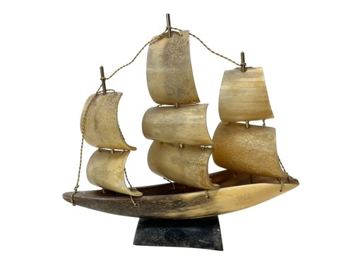 Vintage bull horn galleon ship - bull,